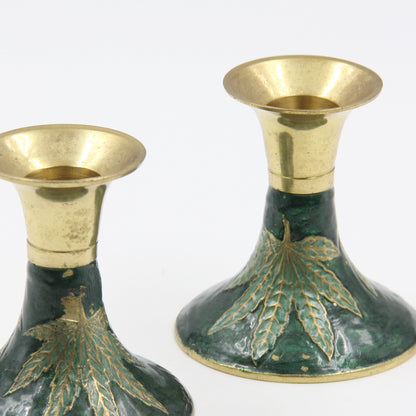 Sweet Gum Brass Candle Holders