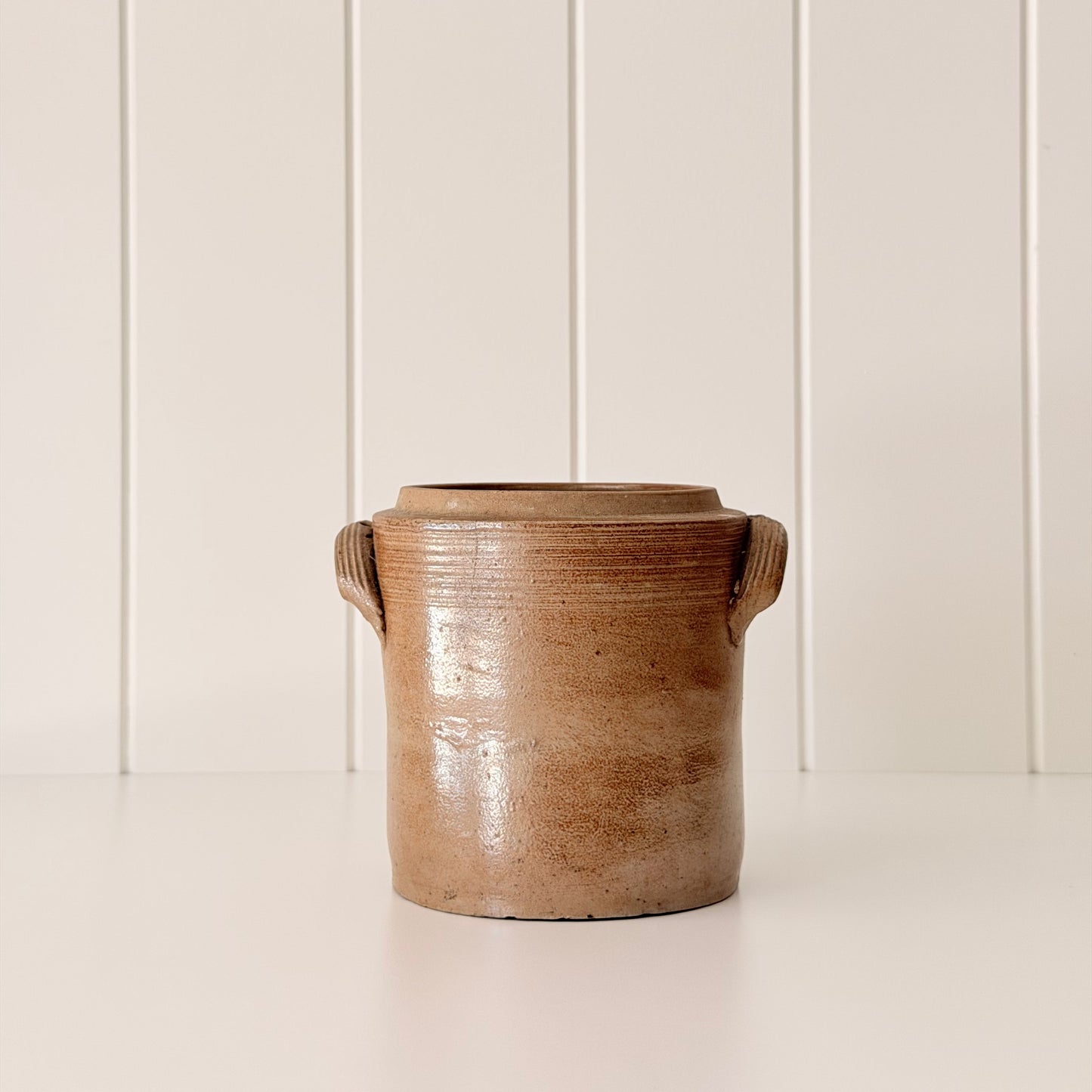 Vintage French Stoneware Confit Pot | E