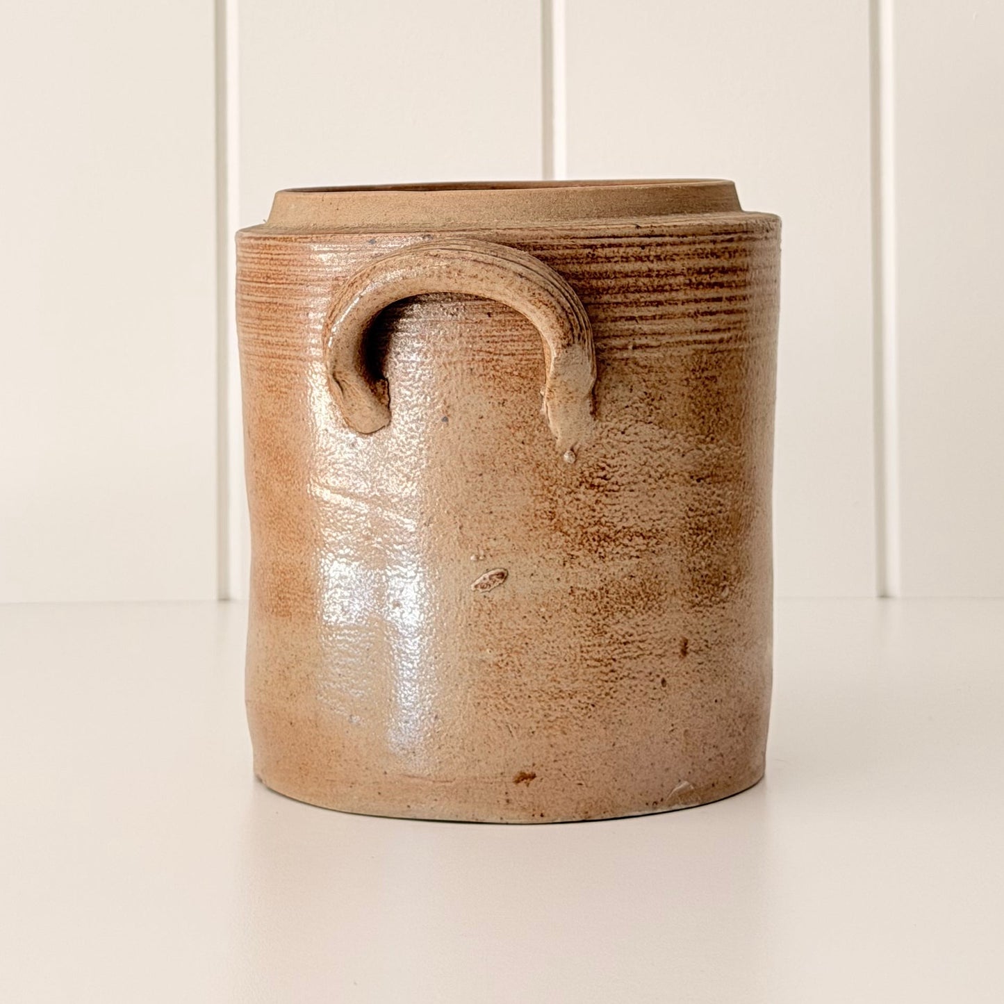 Vintage French Stoneware Confit Pot | E