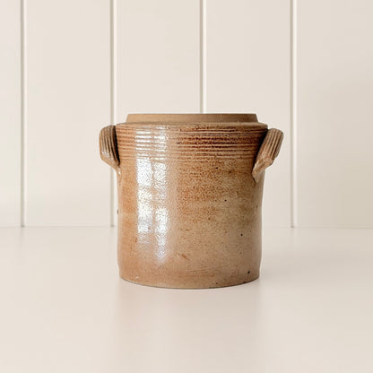 Vintage French Stoneware Confit Pot | E
