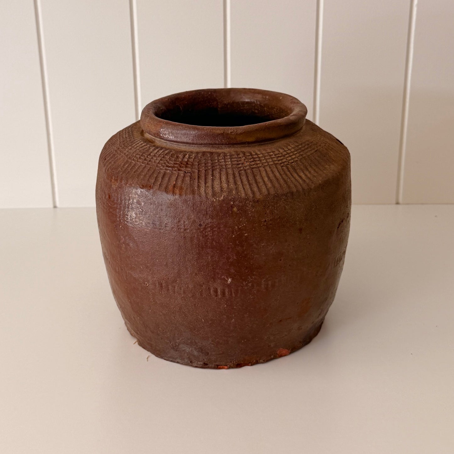 Antique Brown Glazed Water Pot II