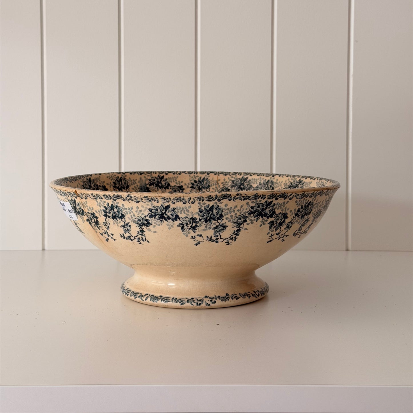 Vintage French Terre de Fer Serving Bowl
