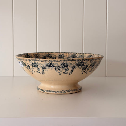 Vintage French Terre de Fer Serving Bowl