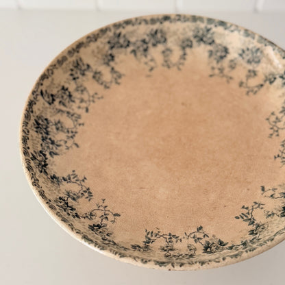 Vintage French Terre de Fer Cake Stand