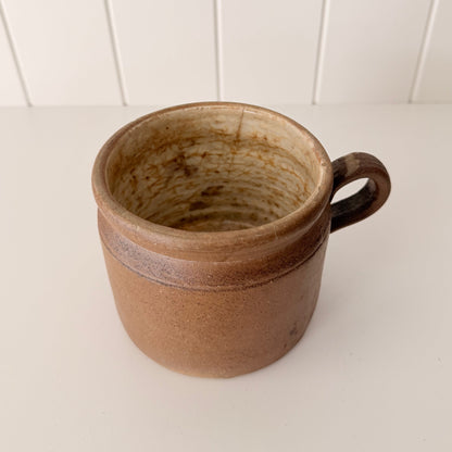 Vintage French Stoneware Confit Pot | H
