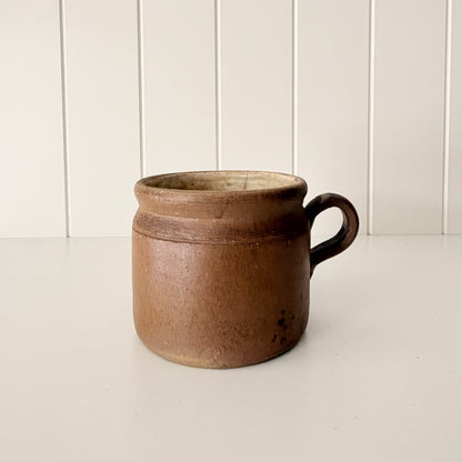 Vintage French Stoneware Confit Pot | H