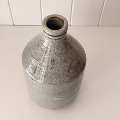 Vintage Blue Stoneware Bottle