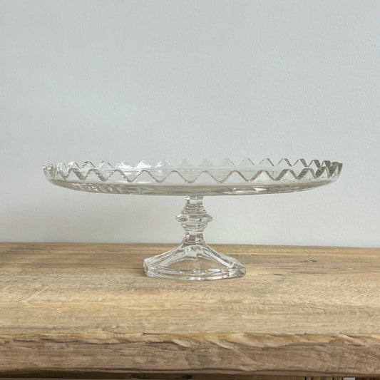 Vintage Cut Crystal Cake Stand| 35cm