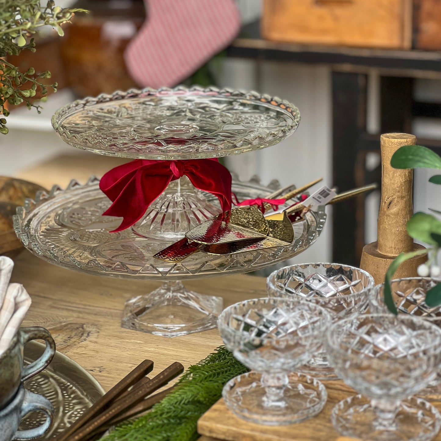 Vintage Cut Crystal Dessert Bowls | Set of 4