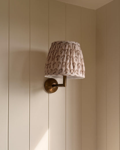 Safi Block Print Lampshade | Olive