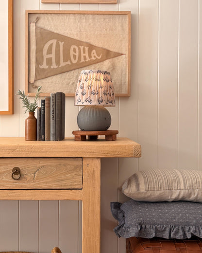 Safi Block Print Lampshade | Blue
