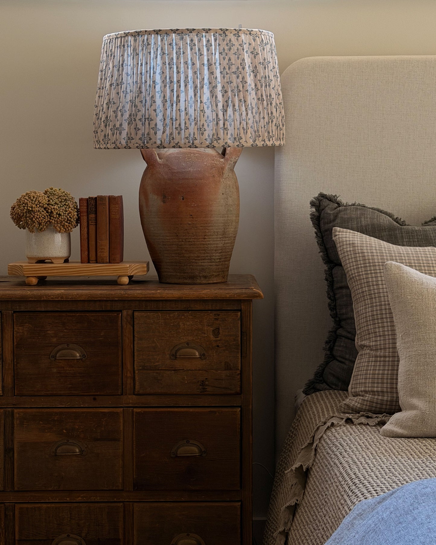 Rumi Block Print Lampshade | Blue