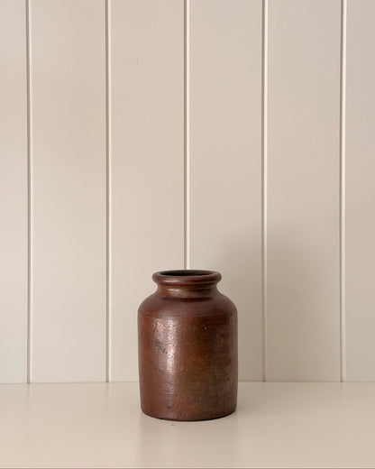 Antique French Glazed Storage Vessel