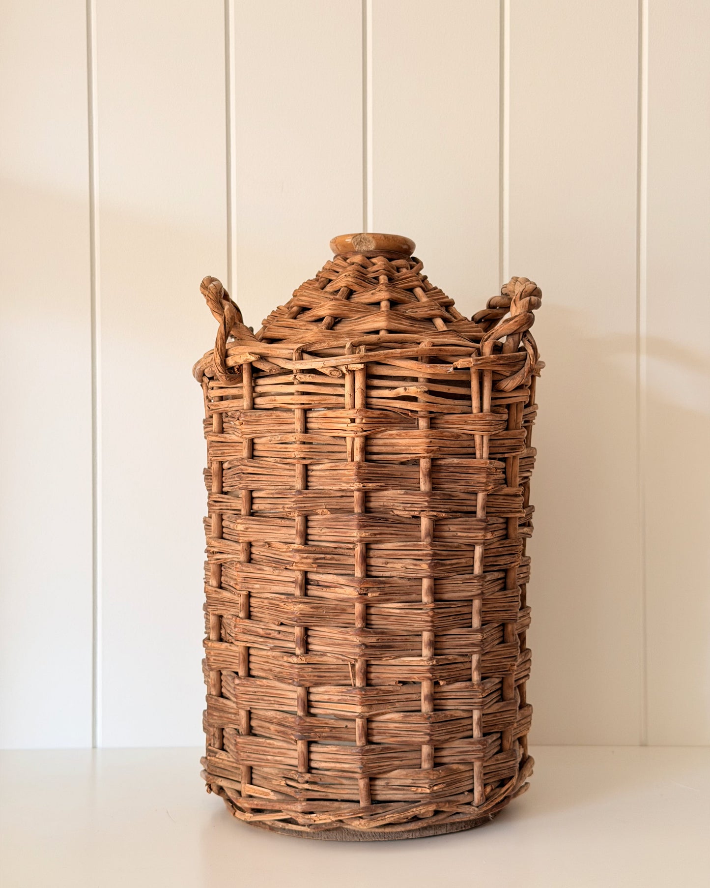Antique Wicker Wrapped Demijohn II