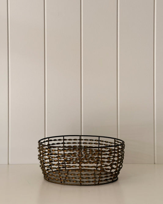 Vintage Brass Egg Basket