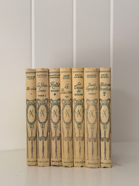 Antique & Vintage Decorative Book Stack | French Classics
