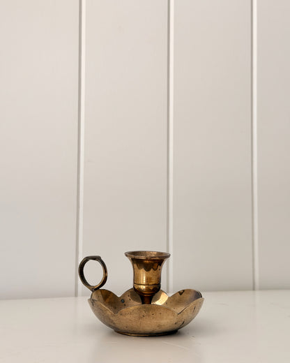 Vintage Brass Petal Candle Holder