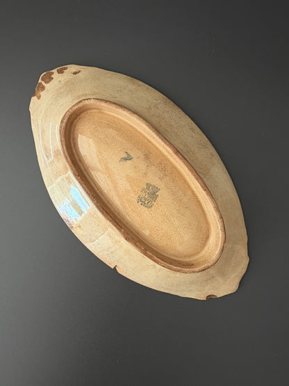 Antique French Gien Bird Dish