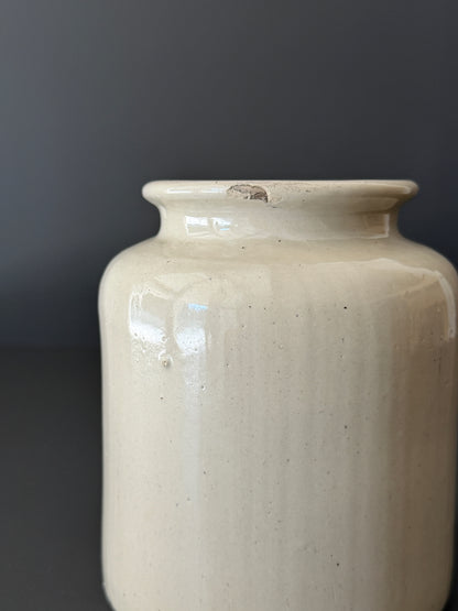 Vintage French Stoneware Mustard Pot