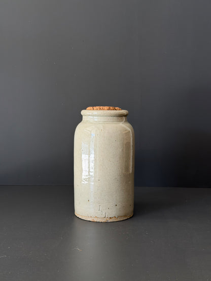 Antique French Stoneware Preserve Jar