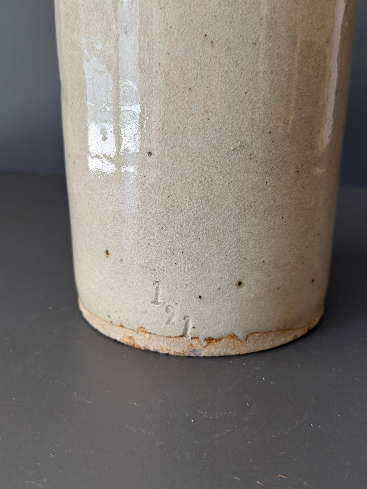 Antique French Stoneware Preserve Jar