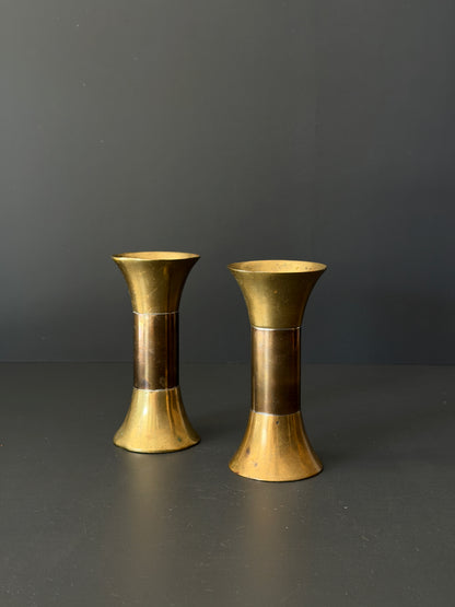 Pair of Vintage Brass Candle Holders