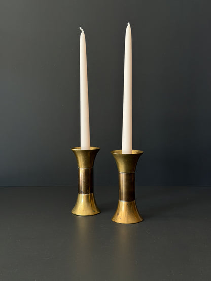 Pair of Vintage Brass Candle Holders