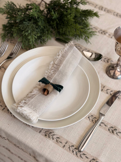 Fringed Linen Napkin | Set of 4