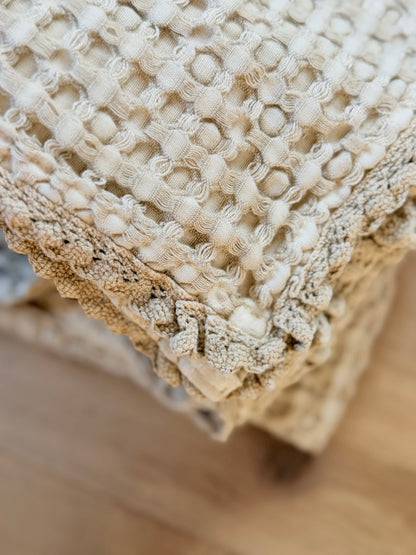 Waffle Weave Throw Blanket | Natural | King