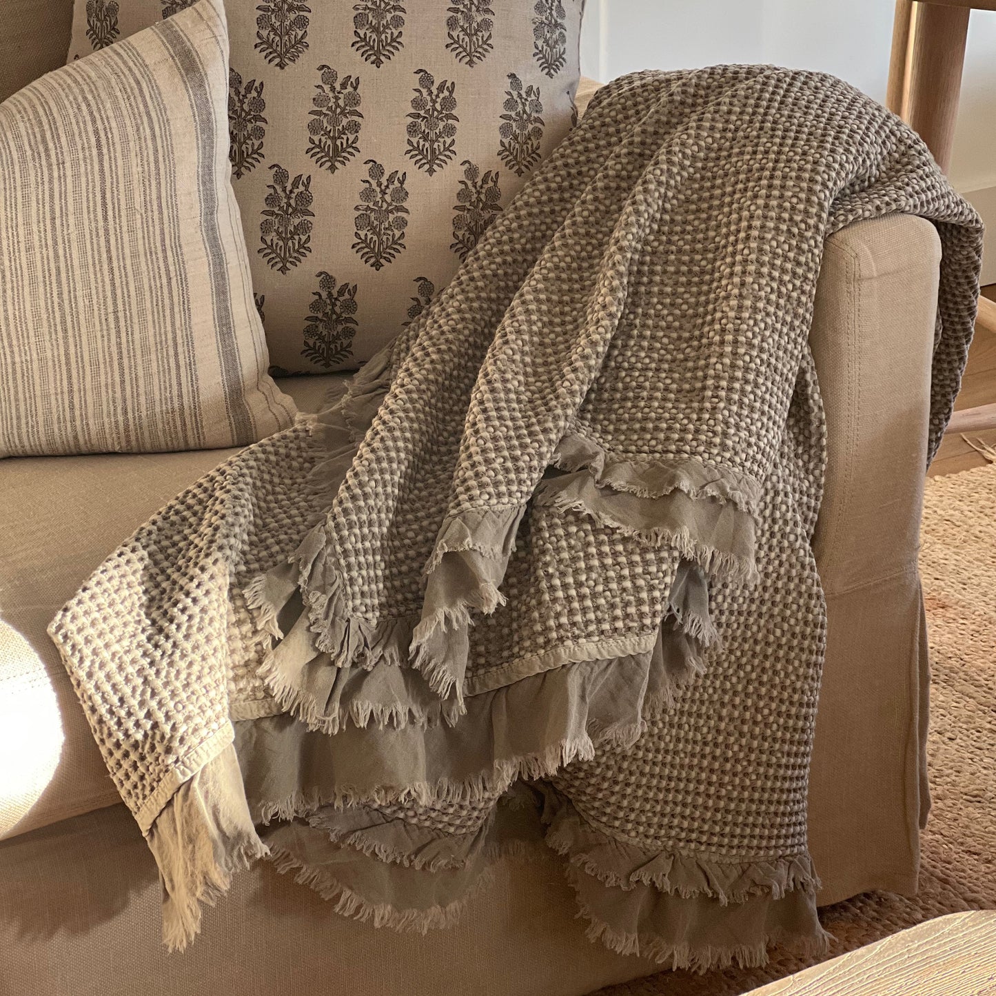 Waffle Throw Blanket | Khaki