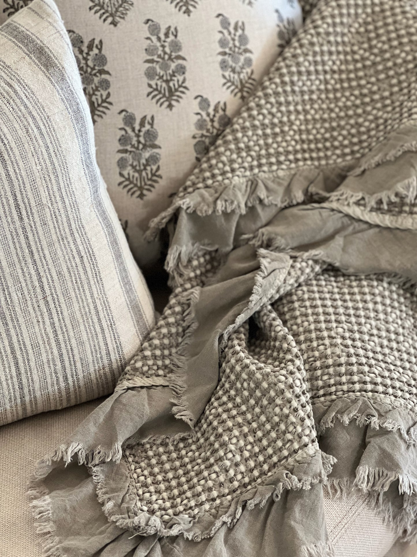 Vintage Stripes Handwoven Cushion