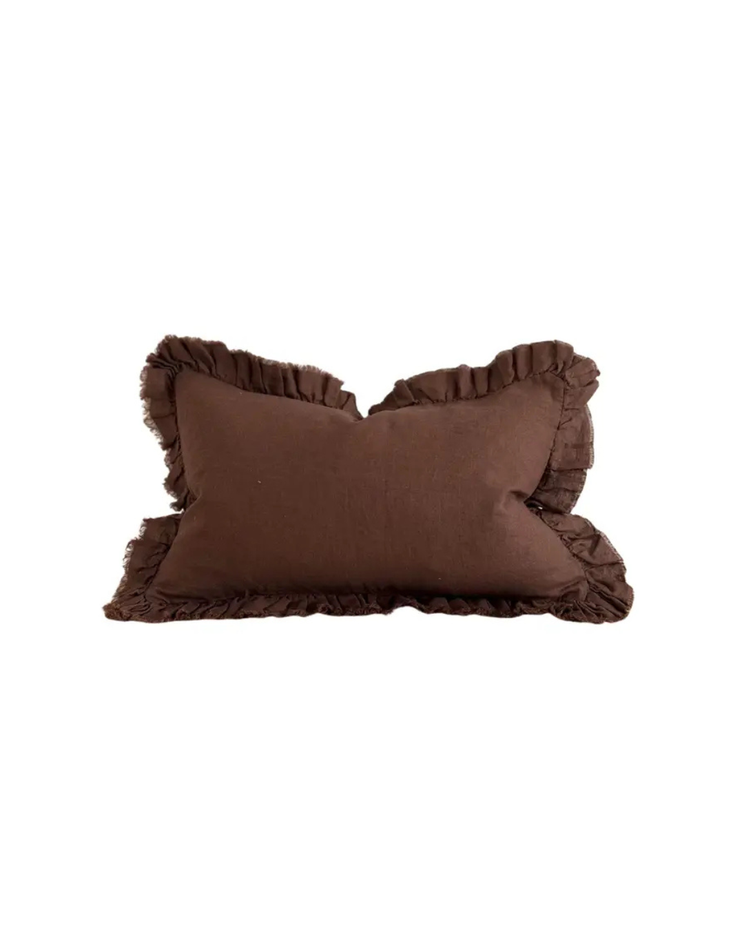 Josephine Ruffled Linen Cushion | 50cm x 30cm