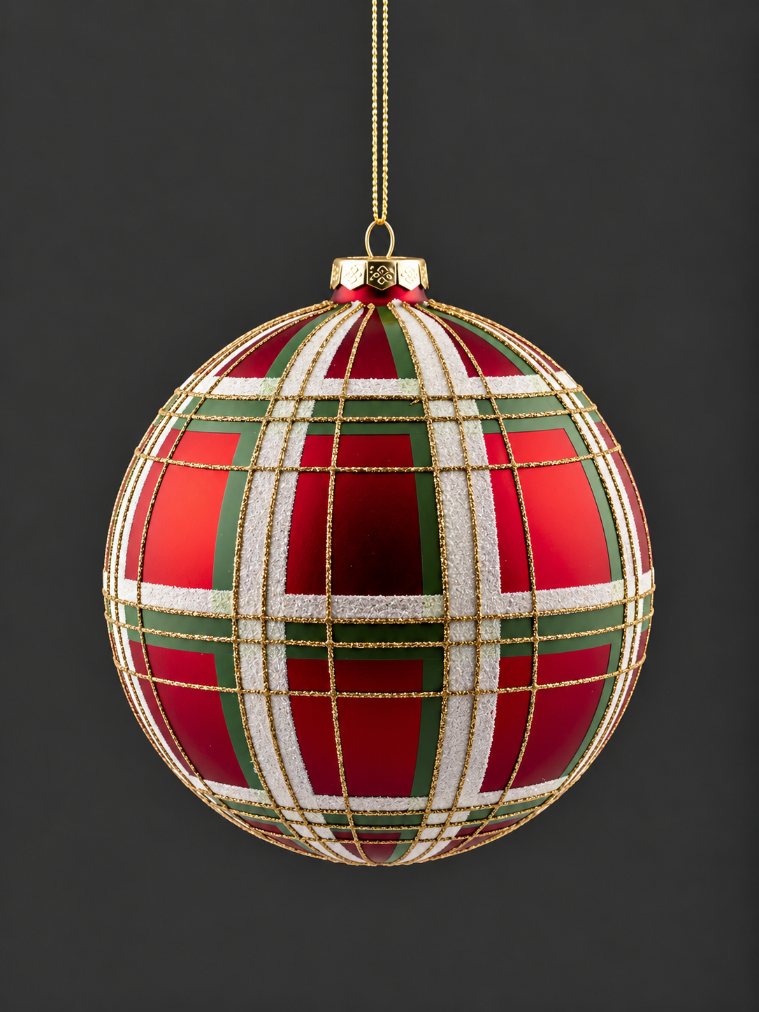Christmas Tartan Bauble | 15cm