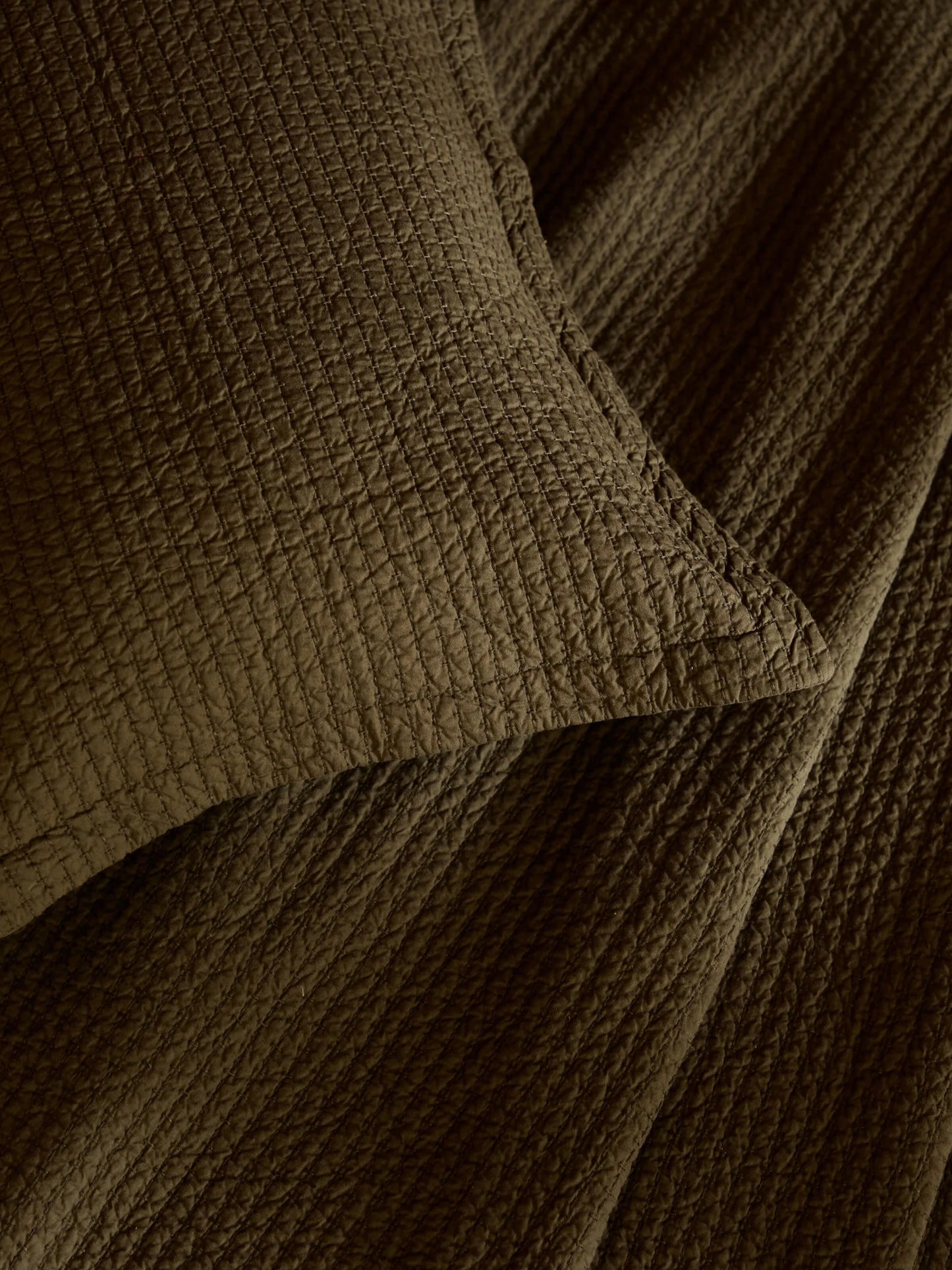 Aspen Quilted Standard Pillowcase | Olive
