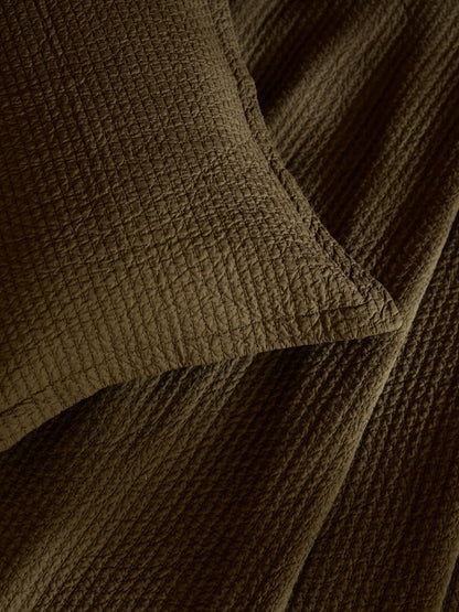 Aspen Quilted Standard Pillowcase | Olive