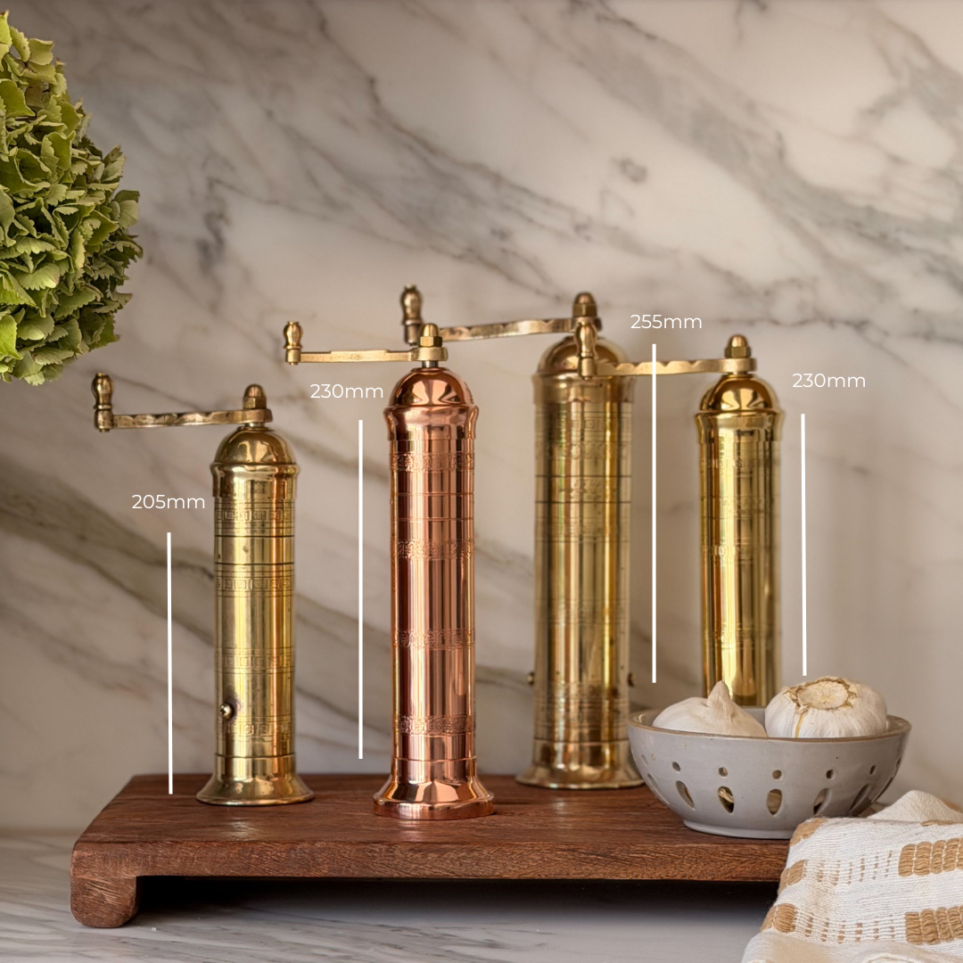 European Brass Salt Mill - 205mm