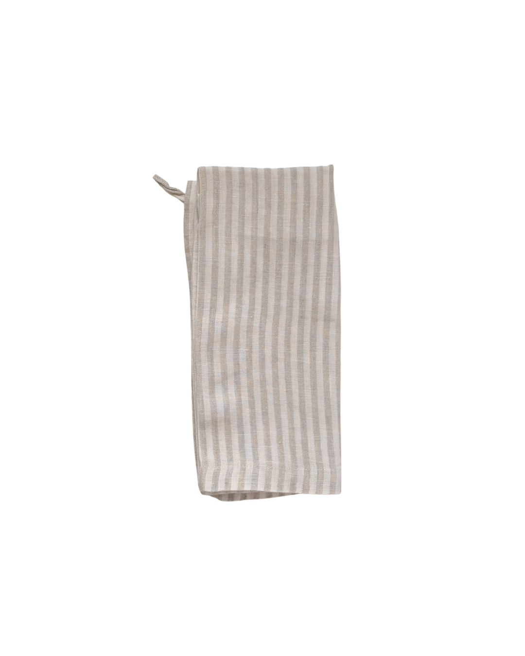 French Linen Tea Towel | Oatmeal Stripes