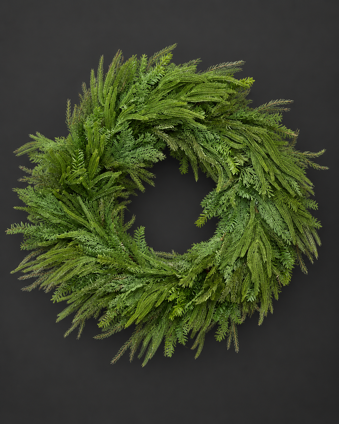 Norfolk & Cedar Wreath 91cm