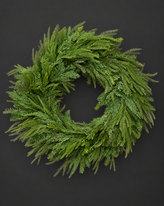 Norfolk & Cedar Wreath 91cm