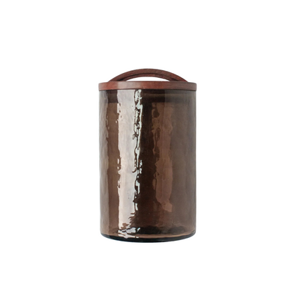 Oliver Glass Canister L | Brown