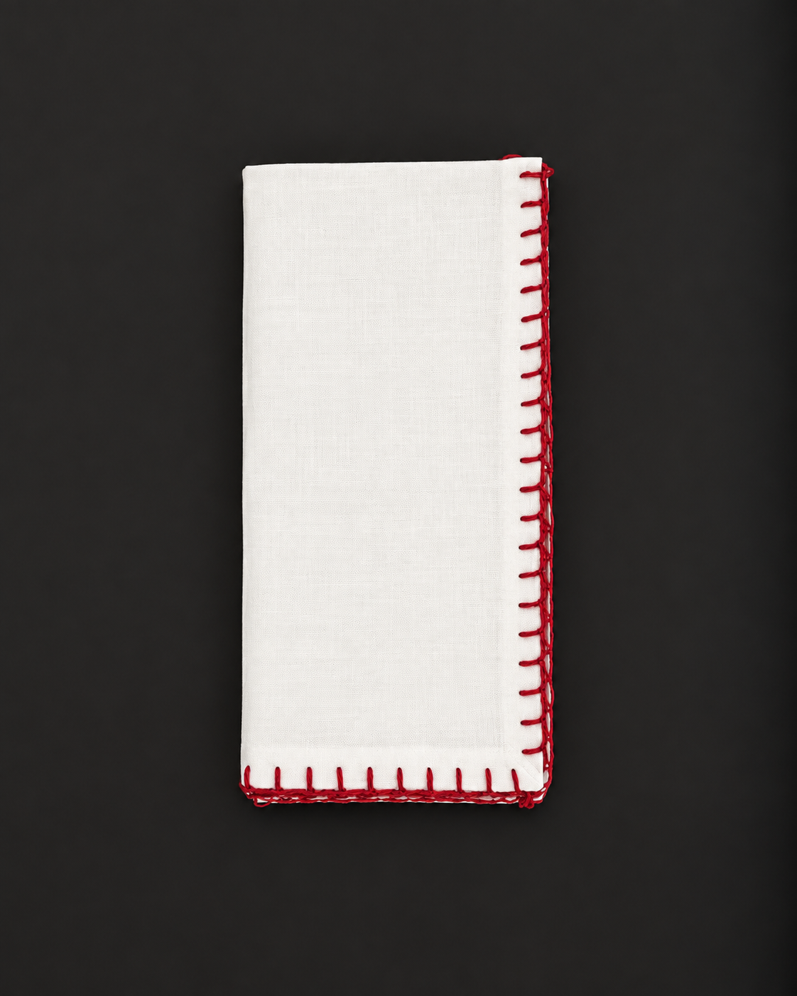 Red Whip Stitched Napkin | Set of 4