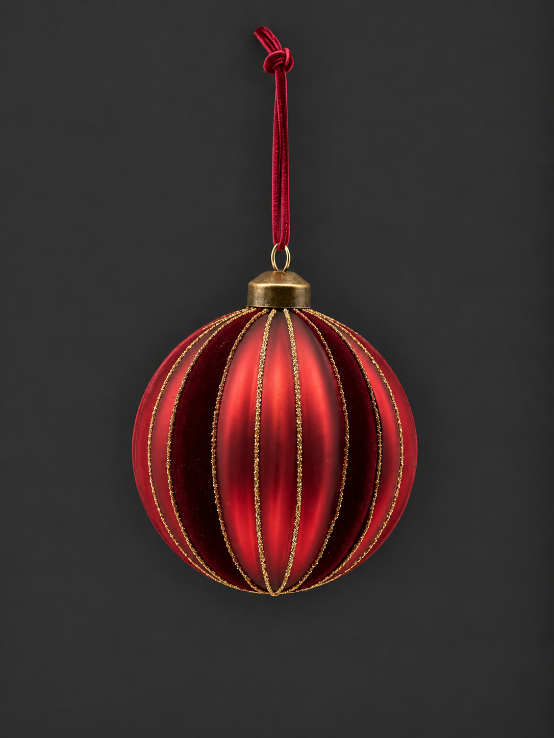Burgundy Stripe Bauble