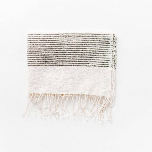 Riviera Striped Hand Towel | Charcoal