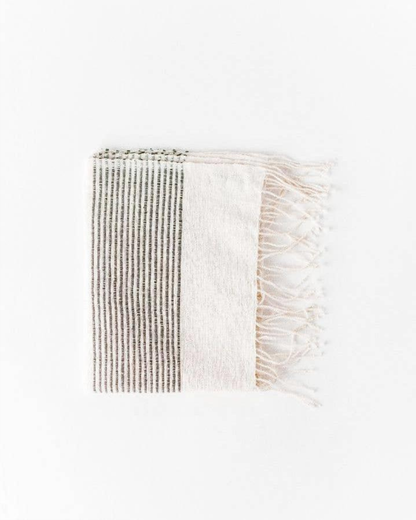 Riviera Striped Hand Towel | Charcoal