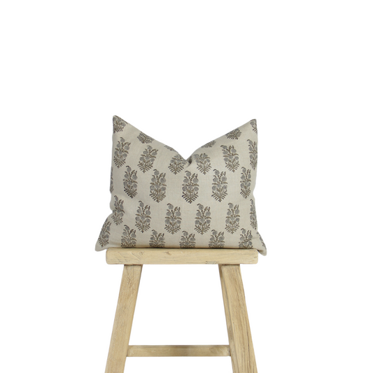 Savannah Block Print Cushion | Blue