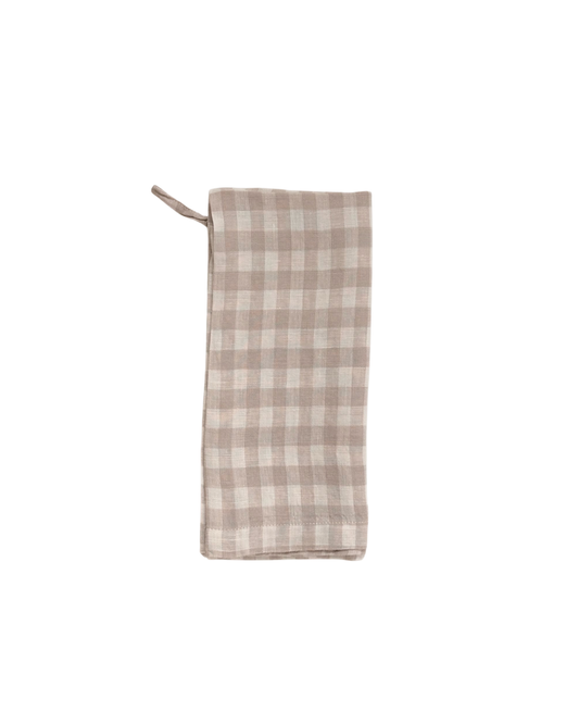 French Linen Tea Towel - Small Gingham