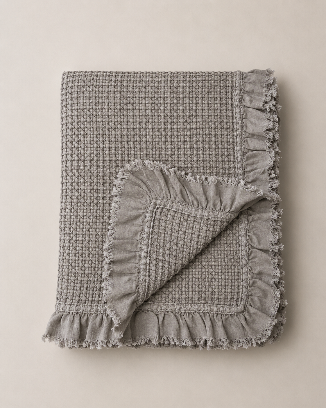 Waffle Throw Blanket | Stone Grey