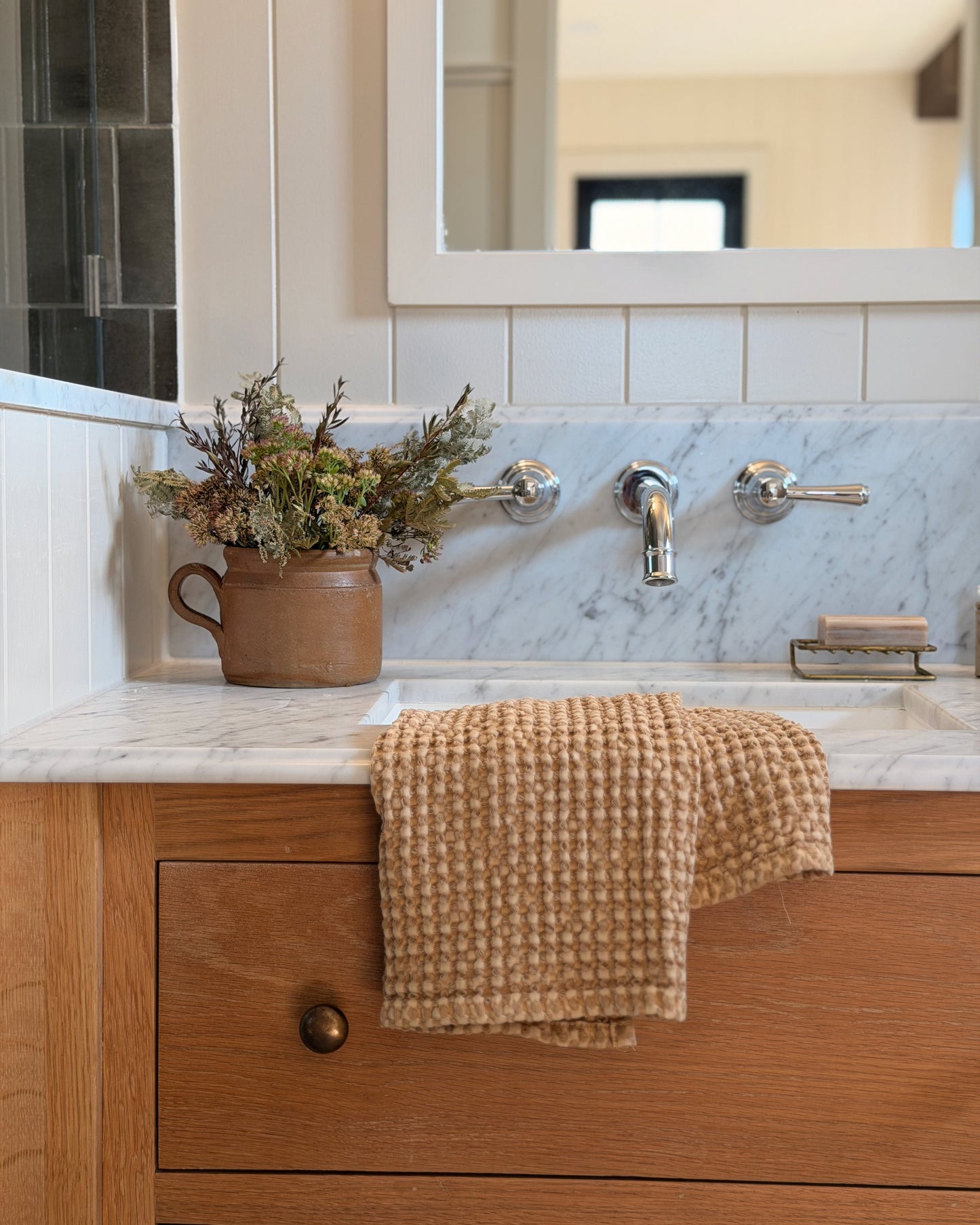 Waffle Hand Towel | Camel