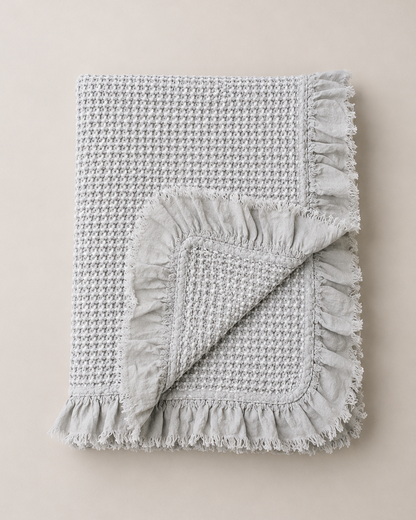 Waffle Throw Blanket | Light Grey