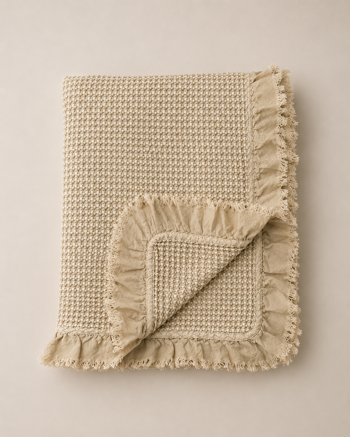 Waffle Throw Blanket | Natural